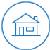 House in blue