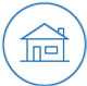 Maison en bleu