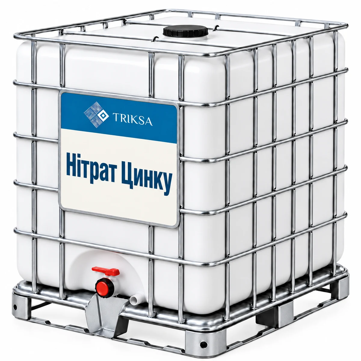 TRIKSA — Нітрат Цинку у промисловій кубовій ємності TRIKSA