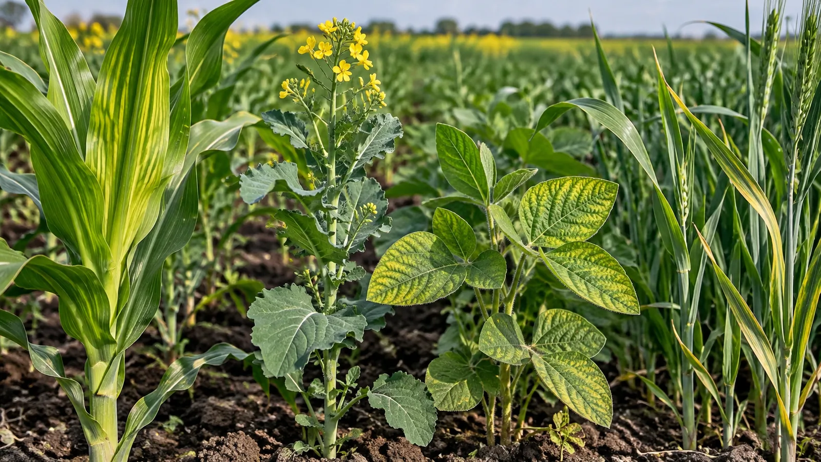 Кукурудза, соя і соняшник для підбору мікроелементів