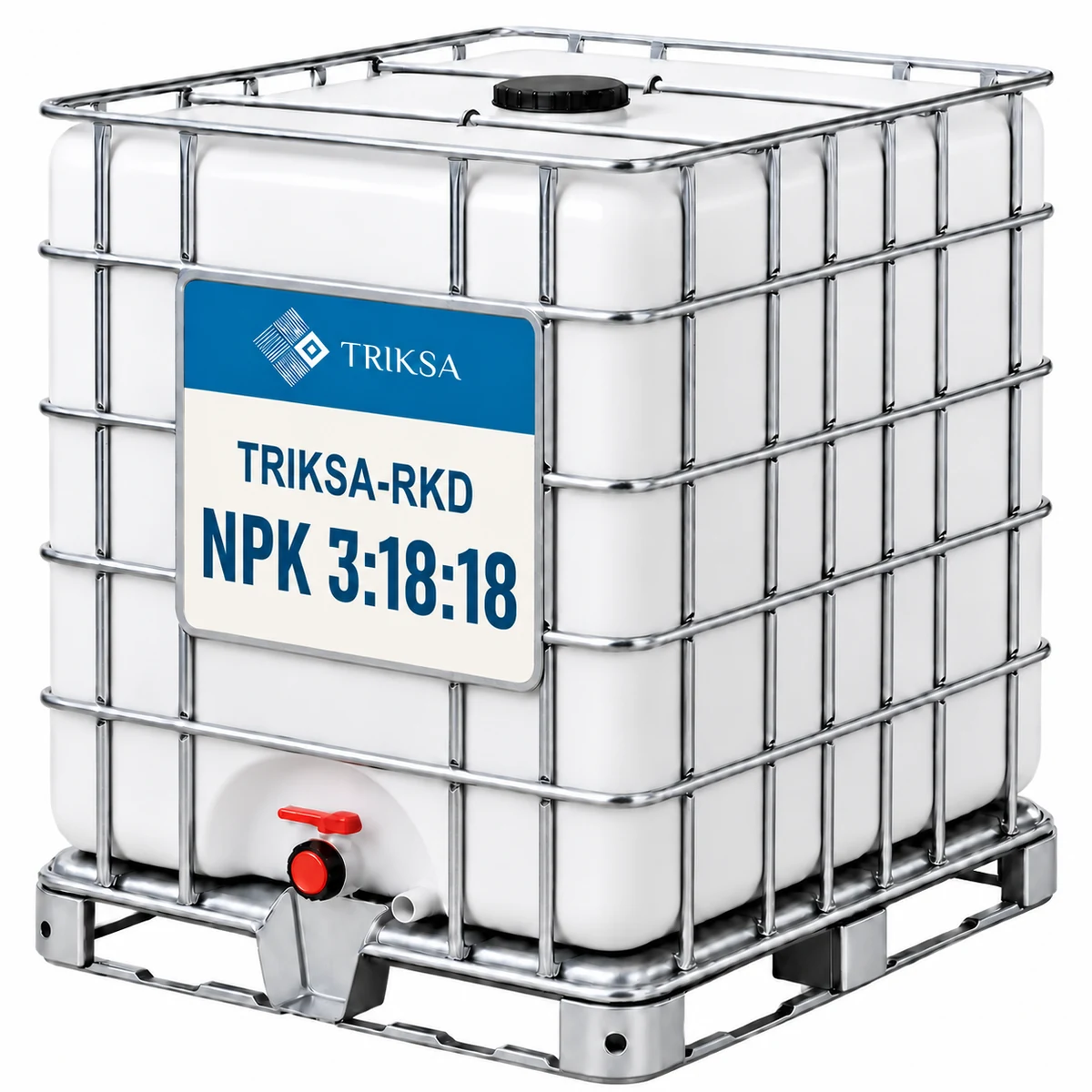 TRIKSA-RKD NPK 3:18:18 у промисловій кубовій ємності TRIKSA