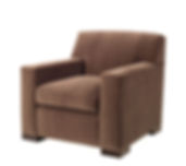 PAIR OF CHOCOLATE MOHAIR CLUB CHAIRS