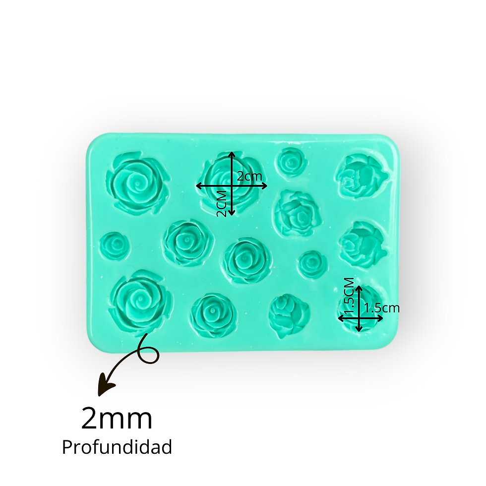 Molde Silicona Rosas Premium X14