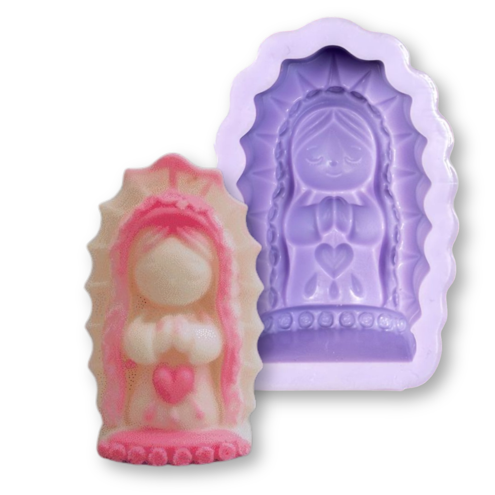 Molde Silicona Velas  Virgen De Guadalupe