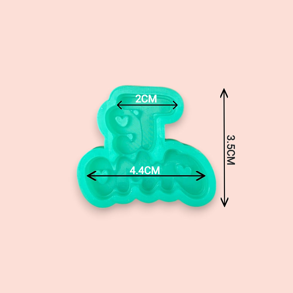 medidas molde silicona te amo