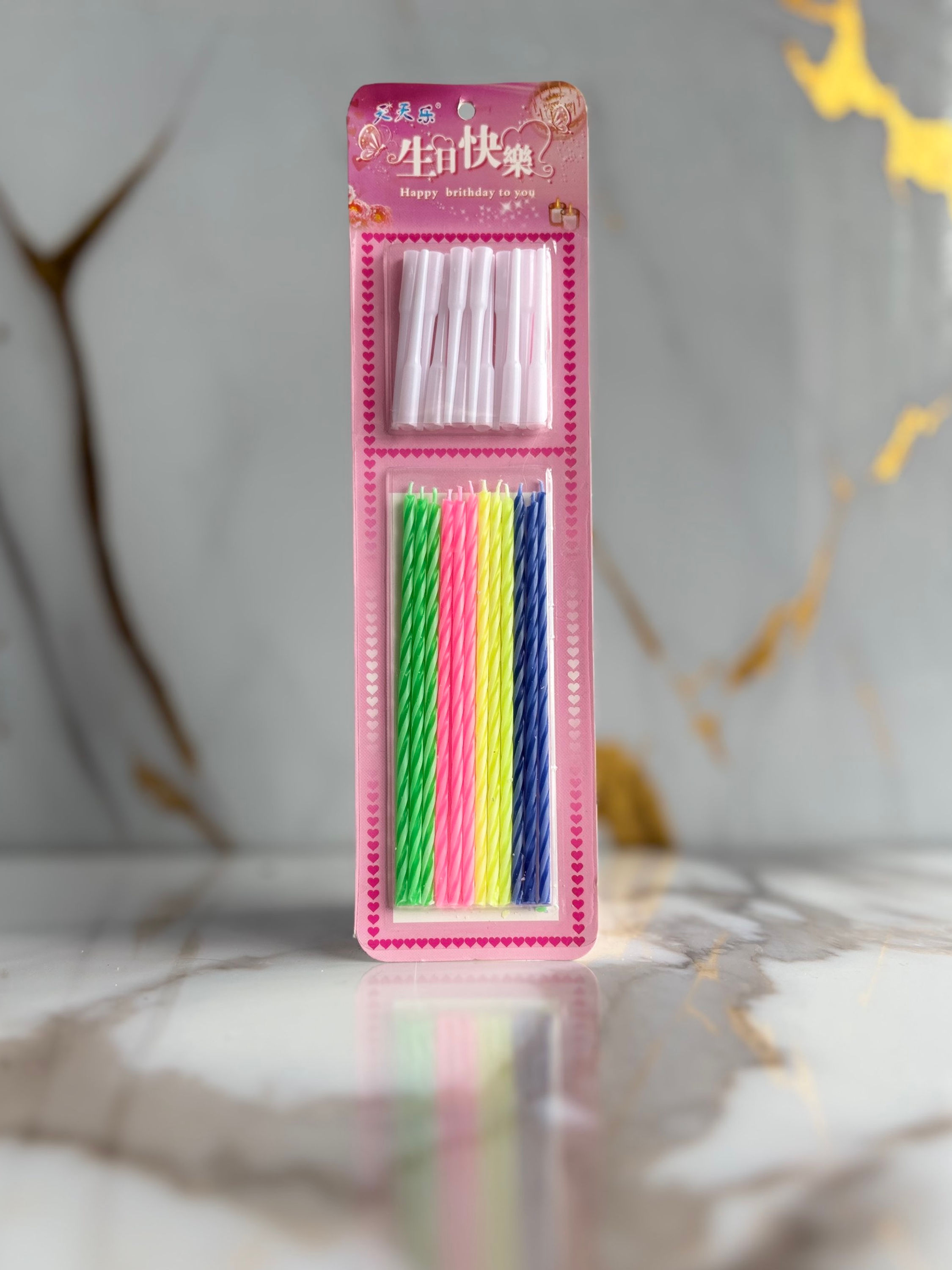 Velitas Cumpleaños Largas X 12 Und