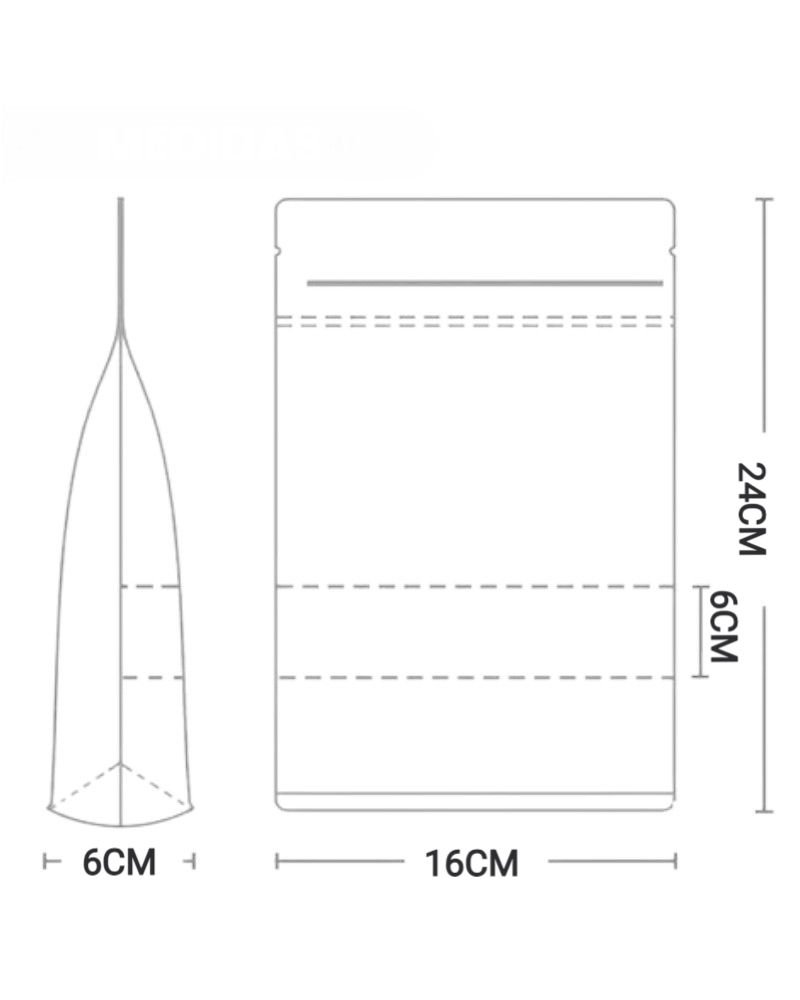 Miniatura: medidas bolsa ziploc para cafe y galletas 16x24