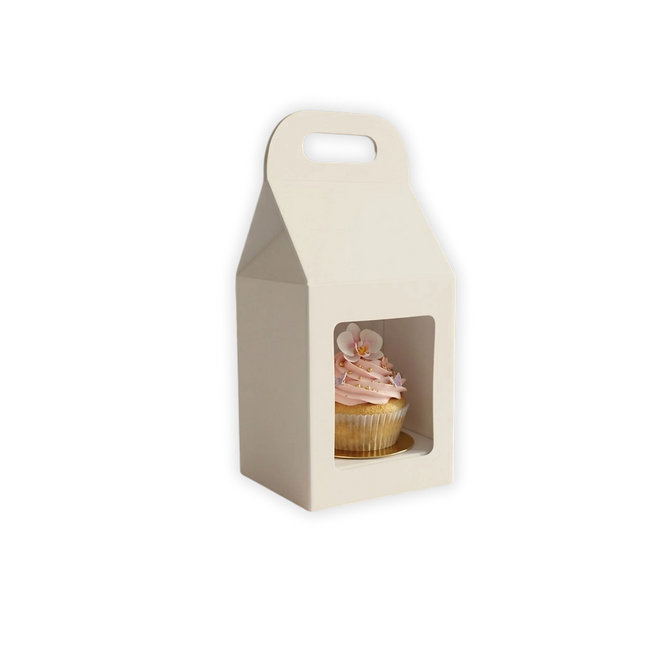 caja maletin para 1 cupcake