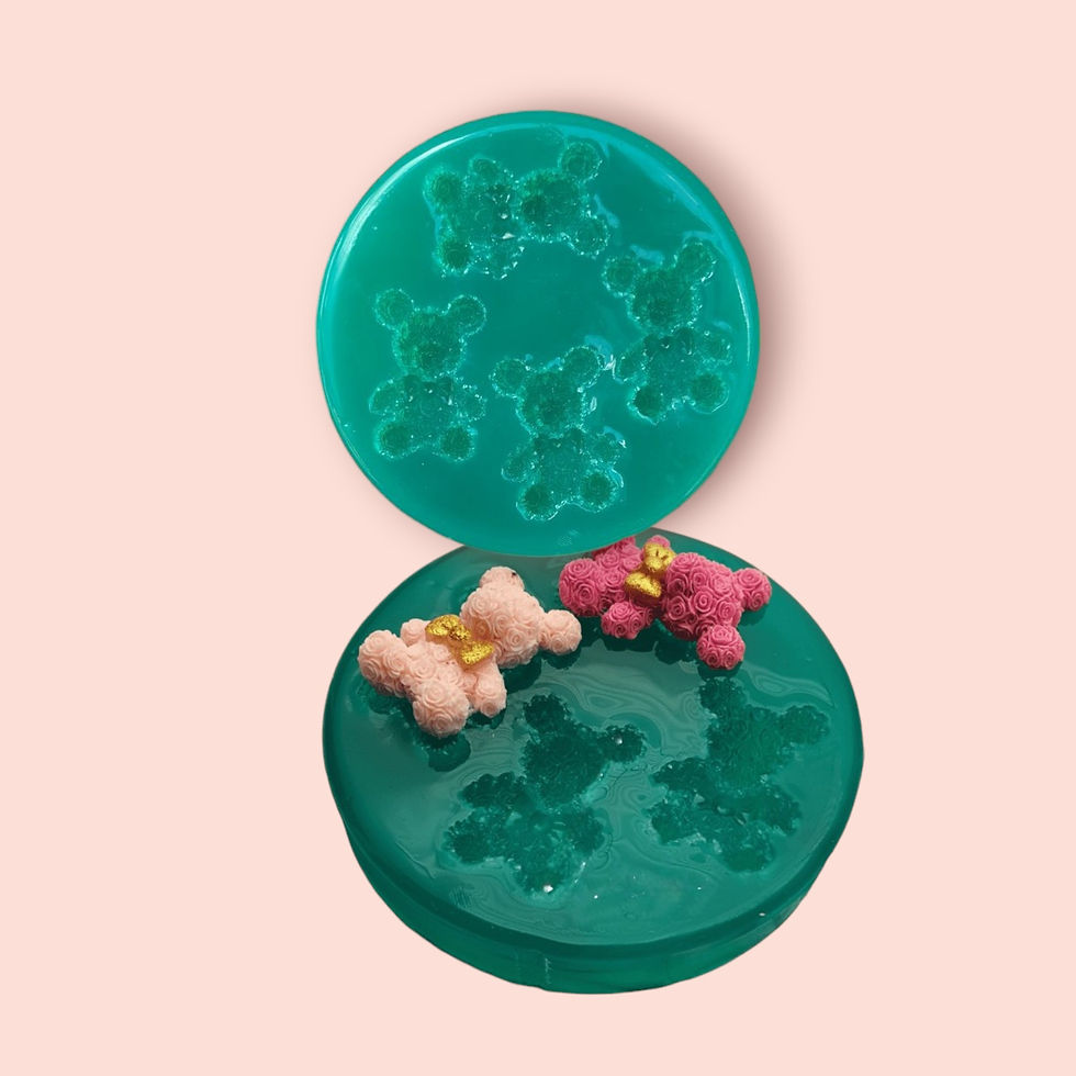 Molde silicona osos corbatin textura