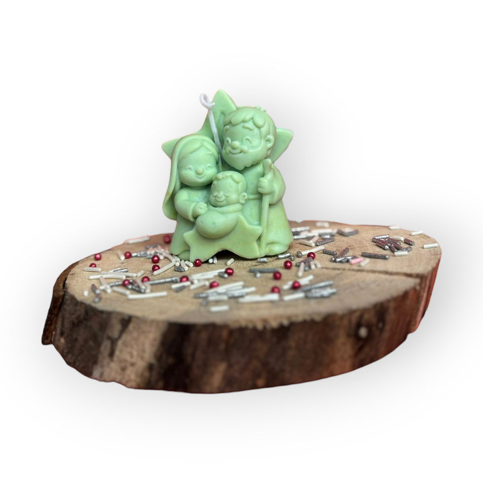 Miniatura: Molde Silicona Vela Pesebre Estrella Familia