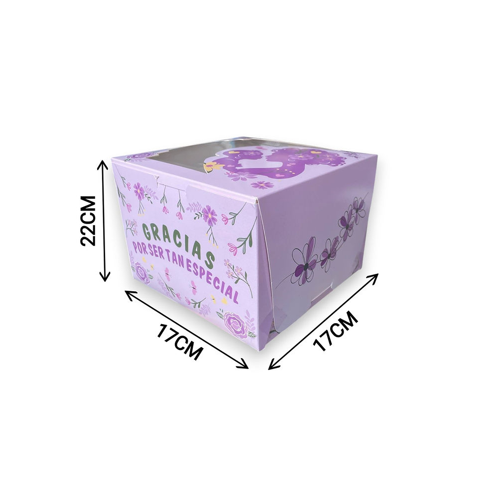 medidas caja para ponque dia de la madre 17x17x12