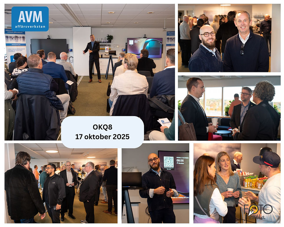 OKQ8 el-laddade AVM affärsverkstan till hållbart nätverkande