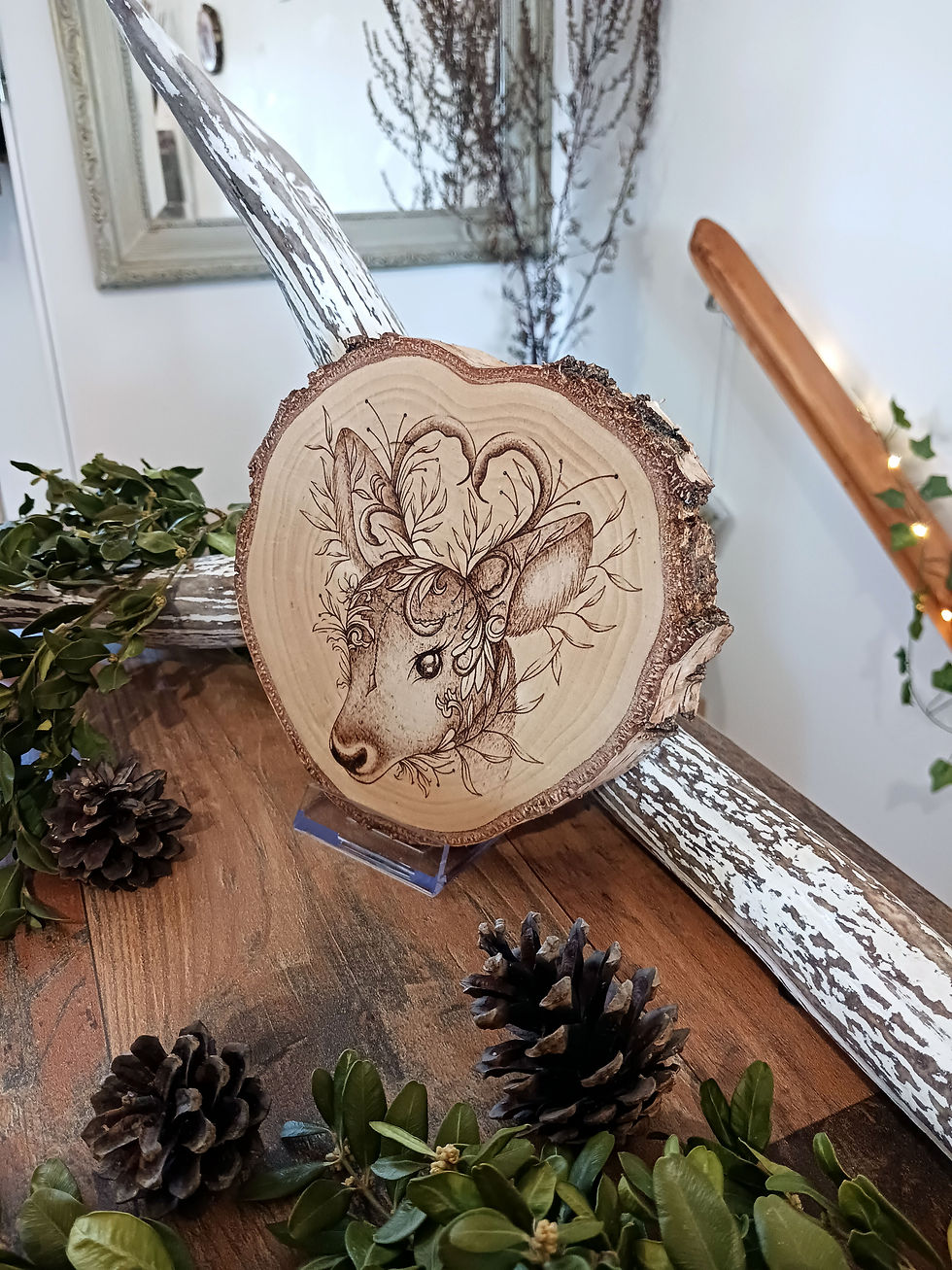 Miniature : Pyrogravure de biche