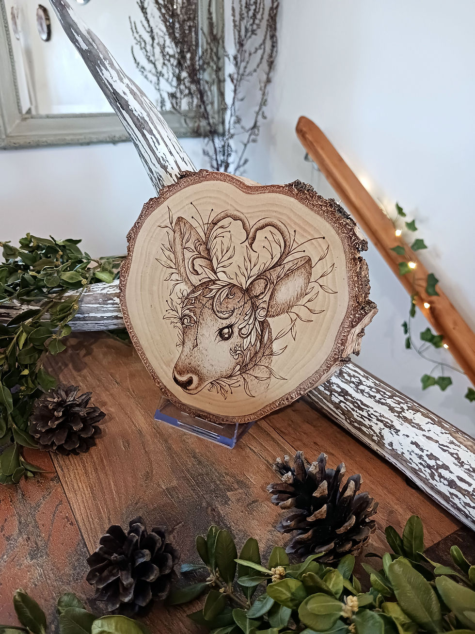 Miniature : Pyrogravure de biche