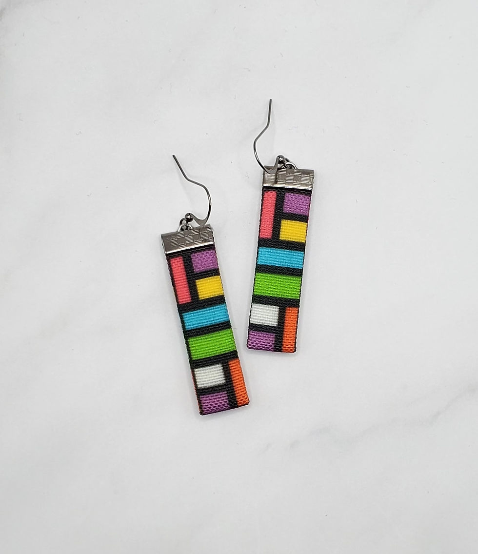 Thumbnail: Mondrian Inspired in Purple/Green/Orange/Pink/Blue