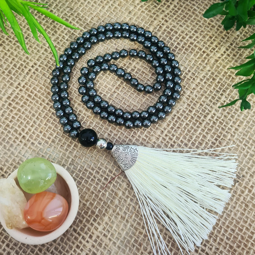 Japamala de Hematita c/ Onix