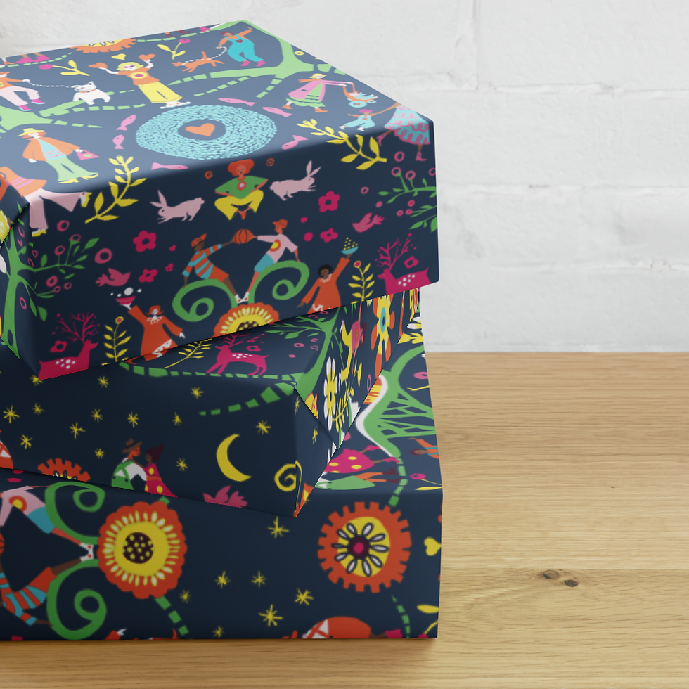 Thumbnail: Alpine Village Gift Wrap 