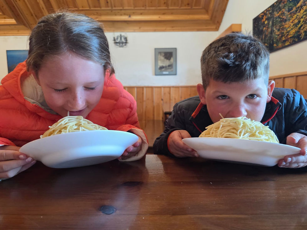 Refuge Spaghetti. Almost as big as Olympus itself!