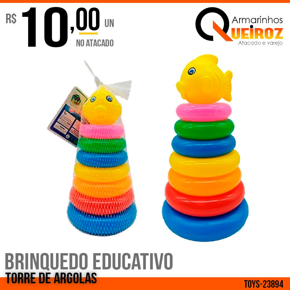 BRINQUEDO EDUCATIVO - TORRE DE ARGOLAS