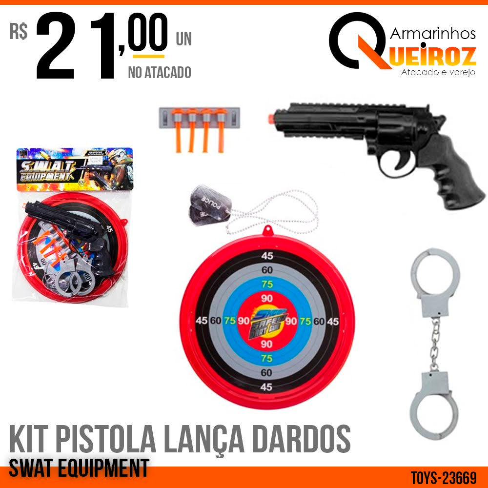 KIT PISTOLA LANÇA DARDOS - SWAT EQUIPMENT