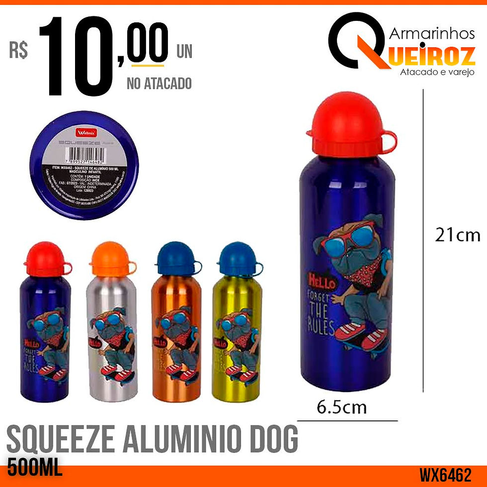 SQUEEZE ALUMÍNIO - DOG SKATE - 500ML