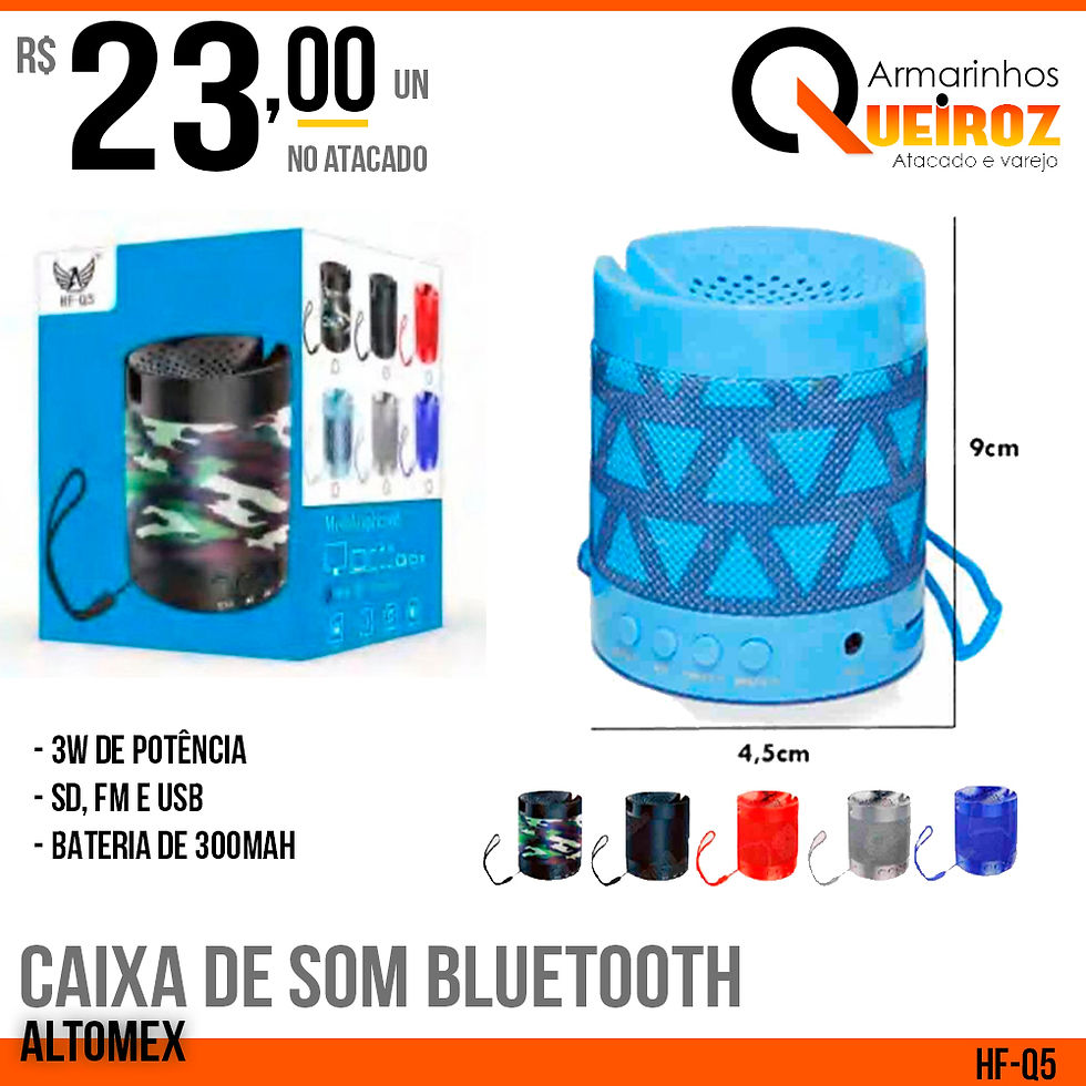 CAIXA DE SOM BLUETOOTH – ALTOMEX HF-Q5 (MINI PORTÁTIL)