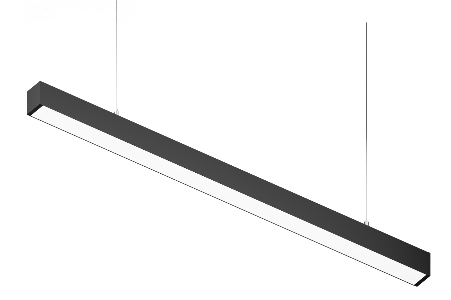 Lucea mareo Pendelleuchte – modulares Linearlichtsystem in Schwarz