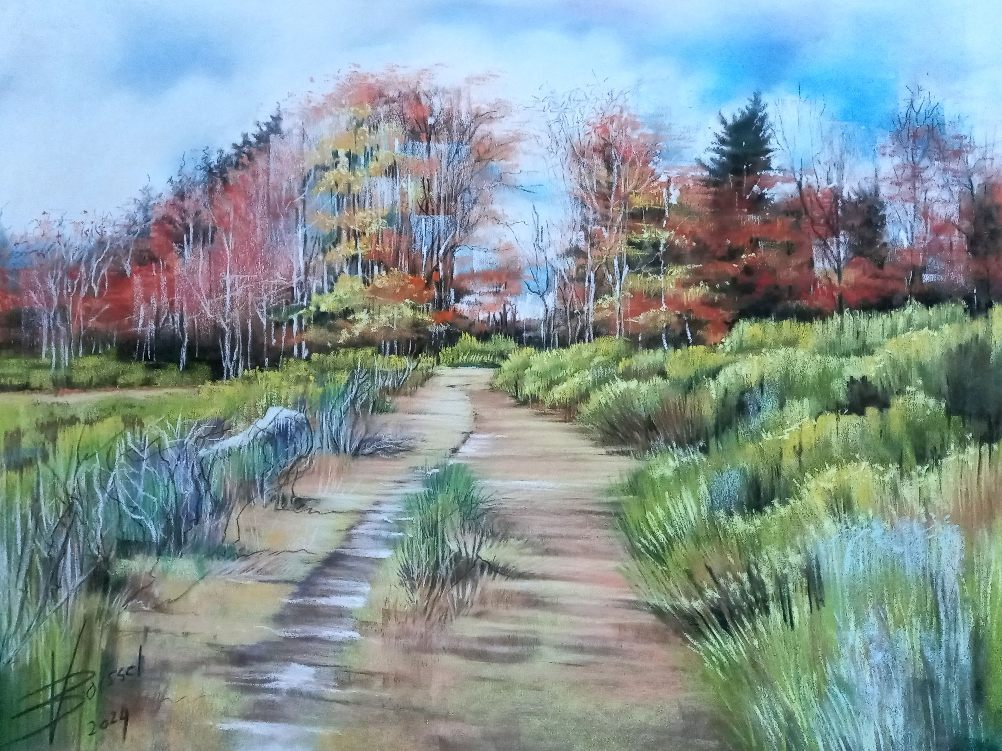 Genêts en automne - format 50x65