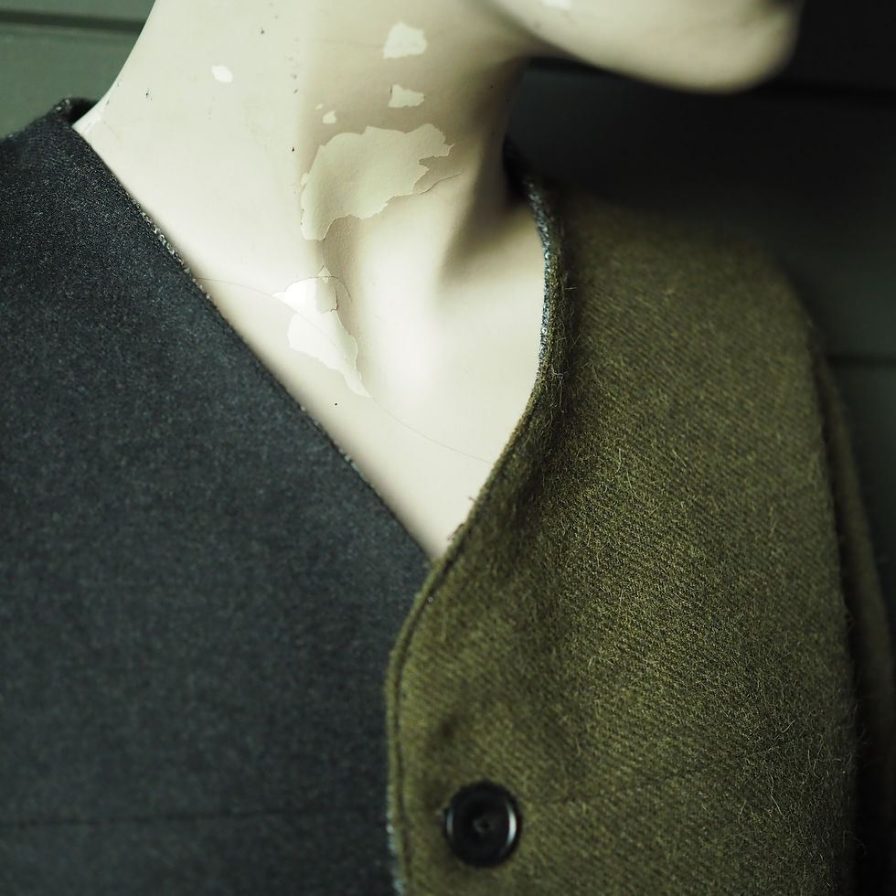 Thumbnail: patchwork knit cardigan coat