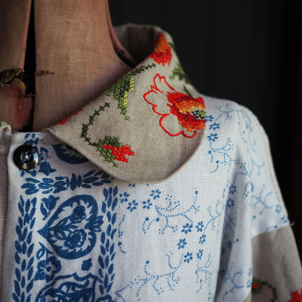 Thumbnail: Linen table cloth coat