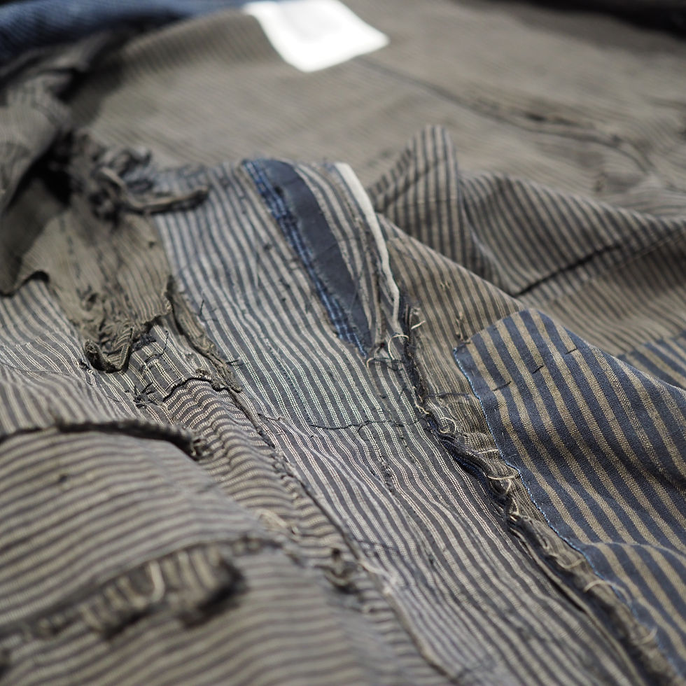 Thumbnail: Antique Japanese Boro fabric chore coat