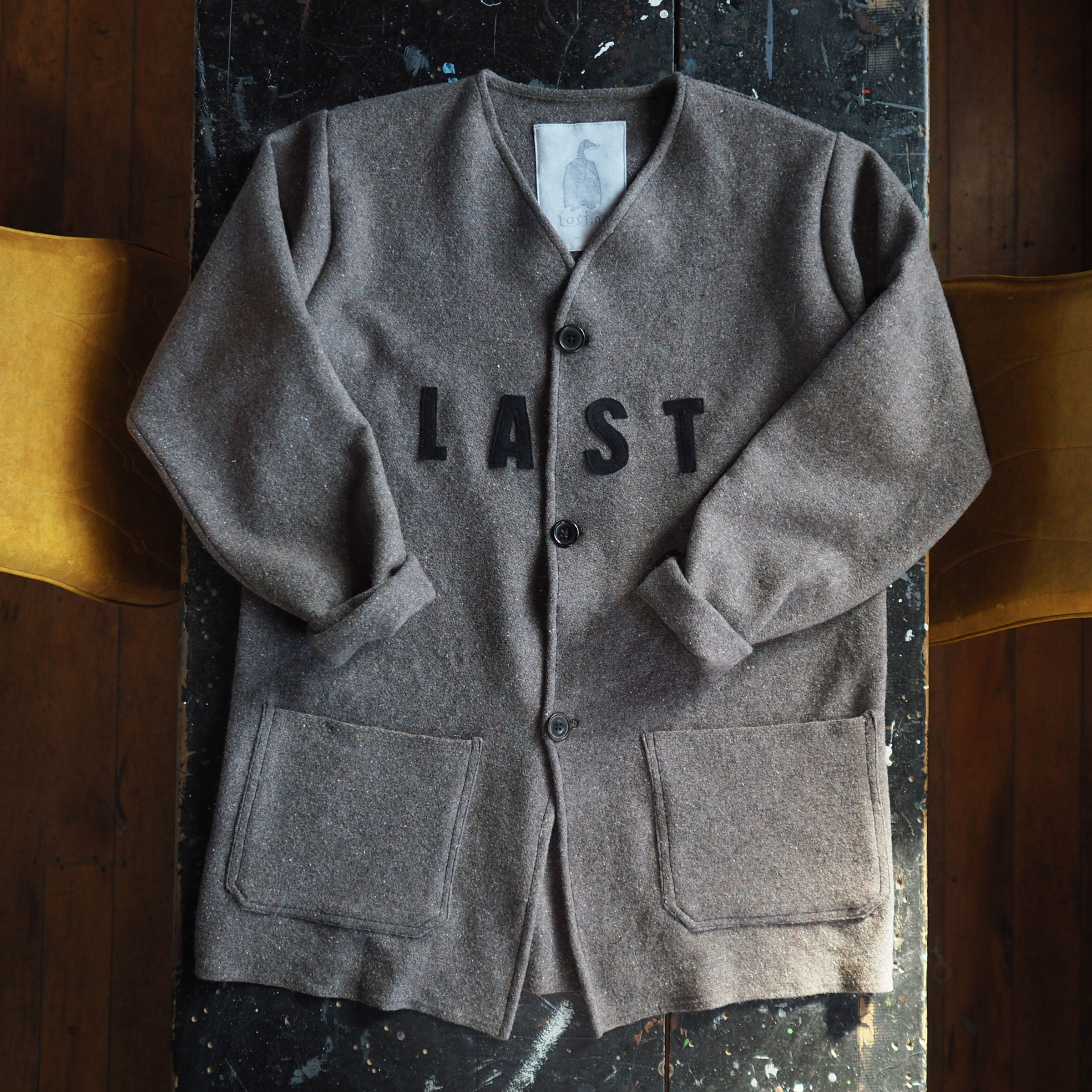 Wool baseball coat