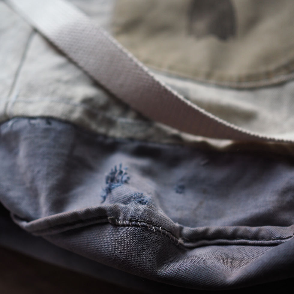 Thumbnail: Vintage canvas scrap bag