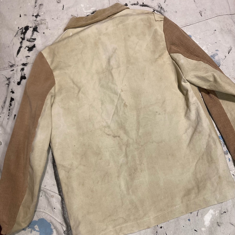Thumbnail: WW2 camp bed canvas chore coat