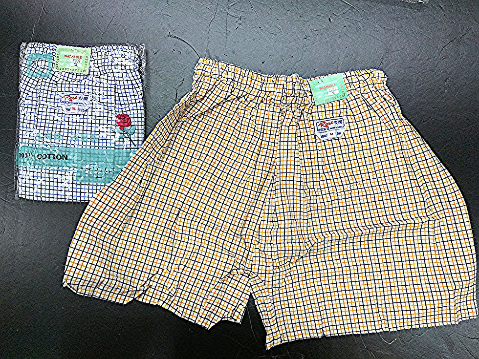 F207格仔巾頭內褲 M/XXL