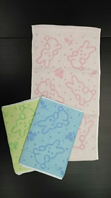 324 兔仔提花童巾10X20