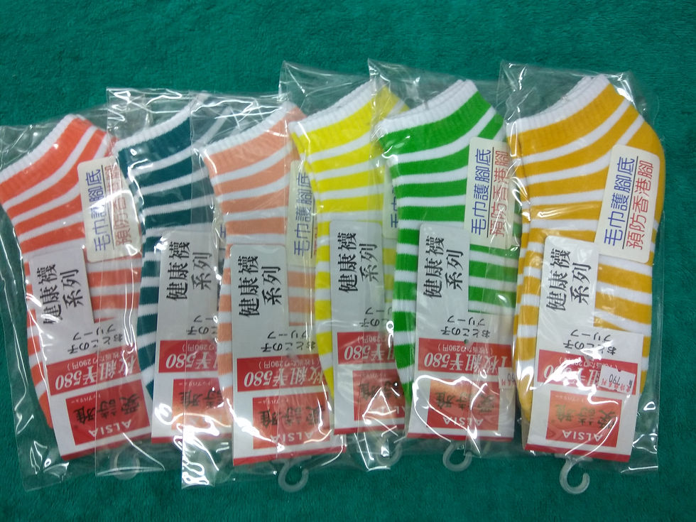 790 橫條毛巾襪船 什色