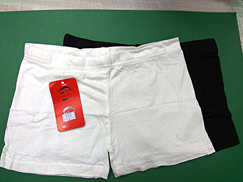 3192 Gigi3分 防走光褲 白/克色