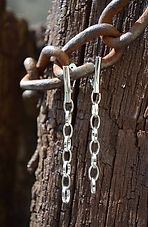 BOUCLES D'OREILLES EN ARGENT COORDONNEES AU COLLIER PENDENTIF