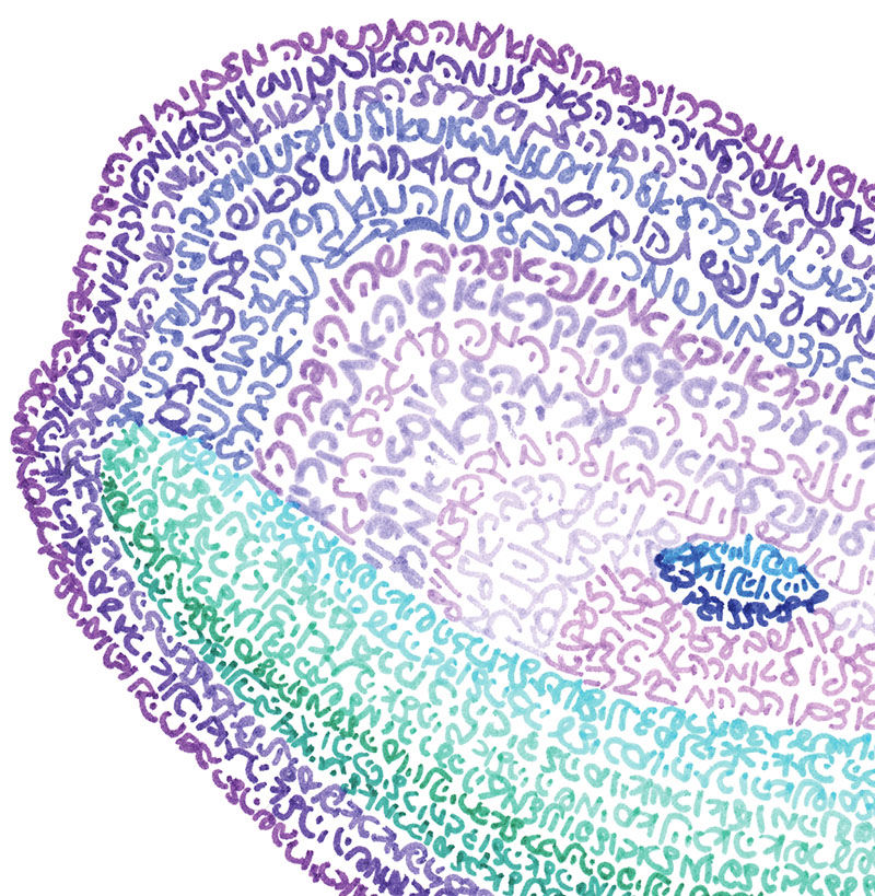 Thumbnail: Jonah & The Whale Micrography Greeting Card