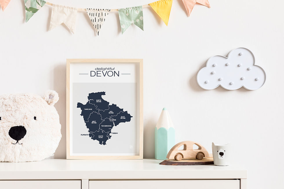 Thumbnail: Delightful Devon Modern Map