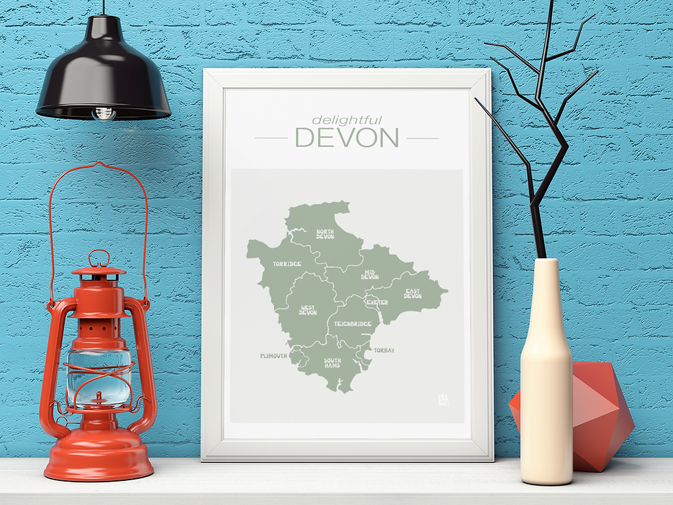 Thumbnail: Delightful Devon Modern Map