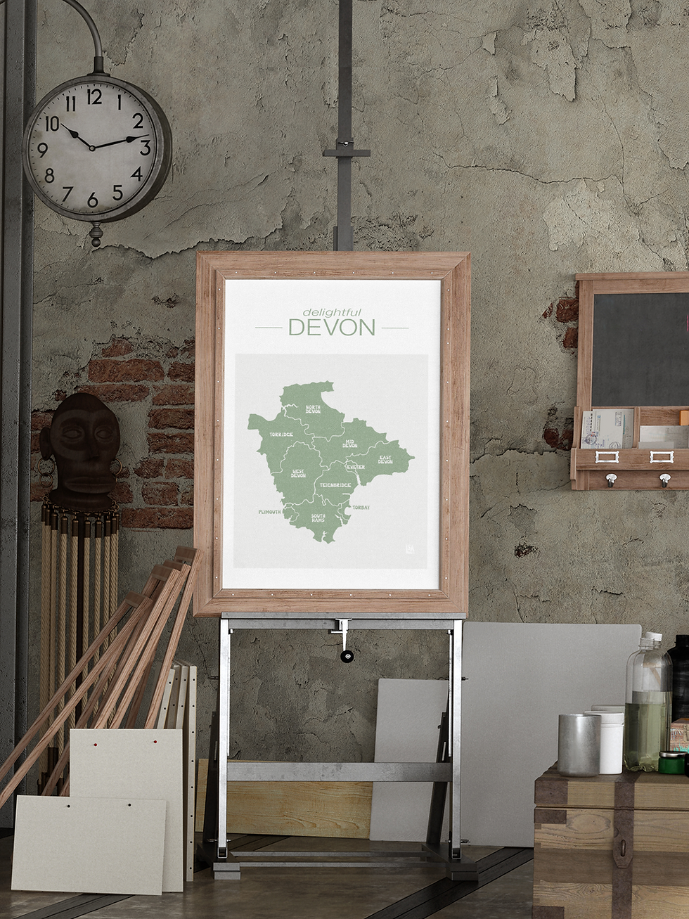 Thumbnail: Delightful Devon Modern Map