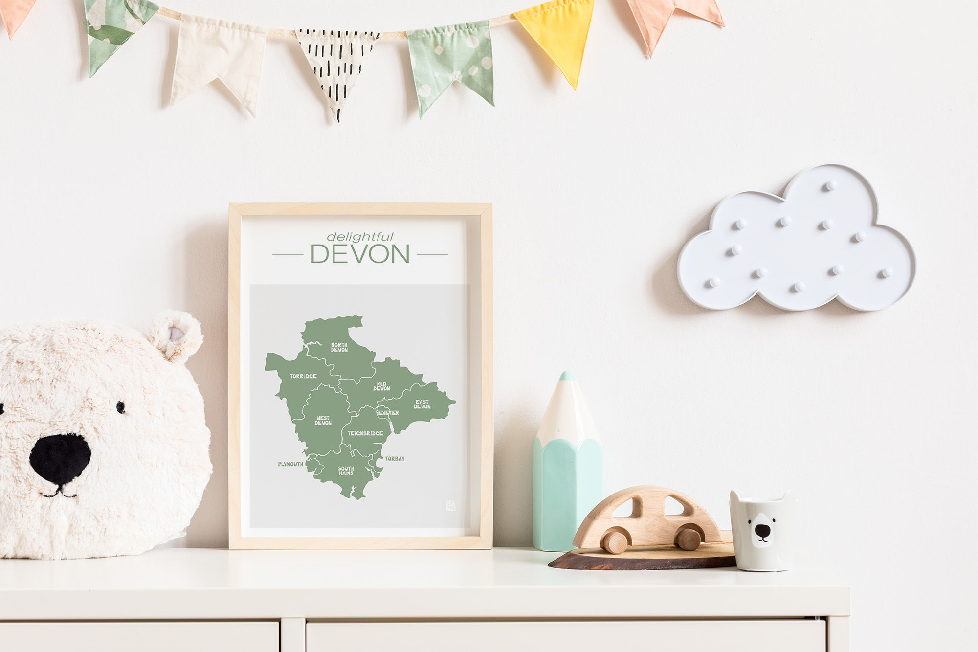 Delightful Devon Modern Map