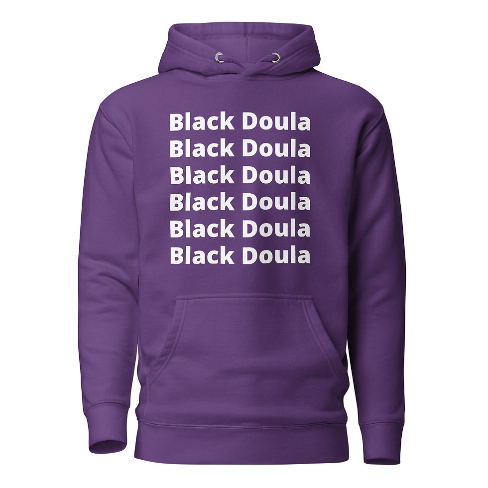 Thumbnail: Black Doula Unisex Hoodie SHIPPING ONLY