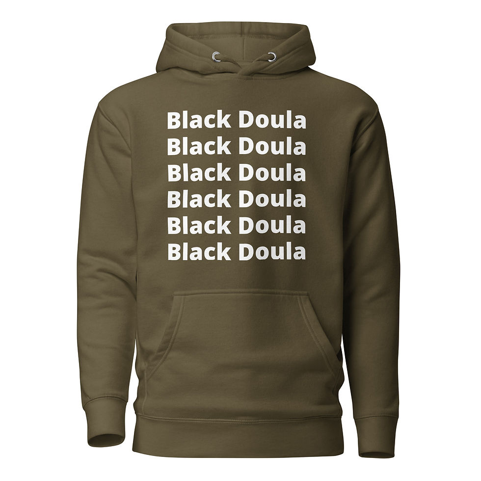 Thumbnail: Black Doula Unisex Hoodie SHIPPING ONLY