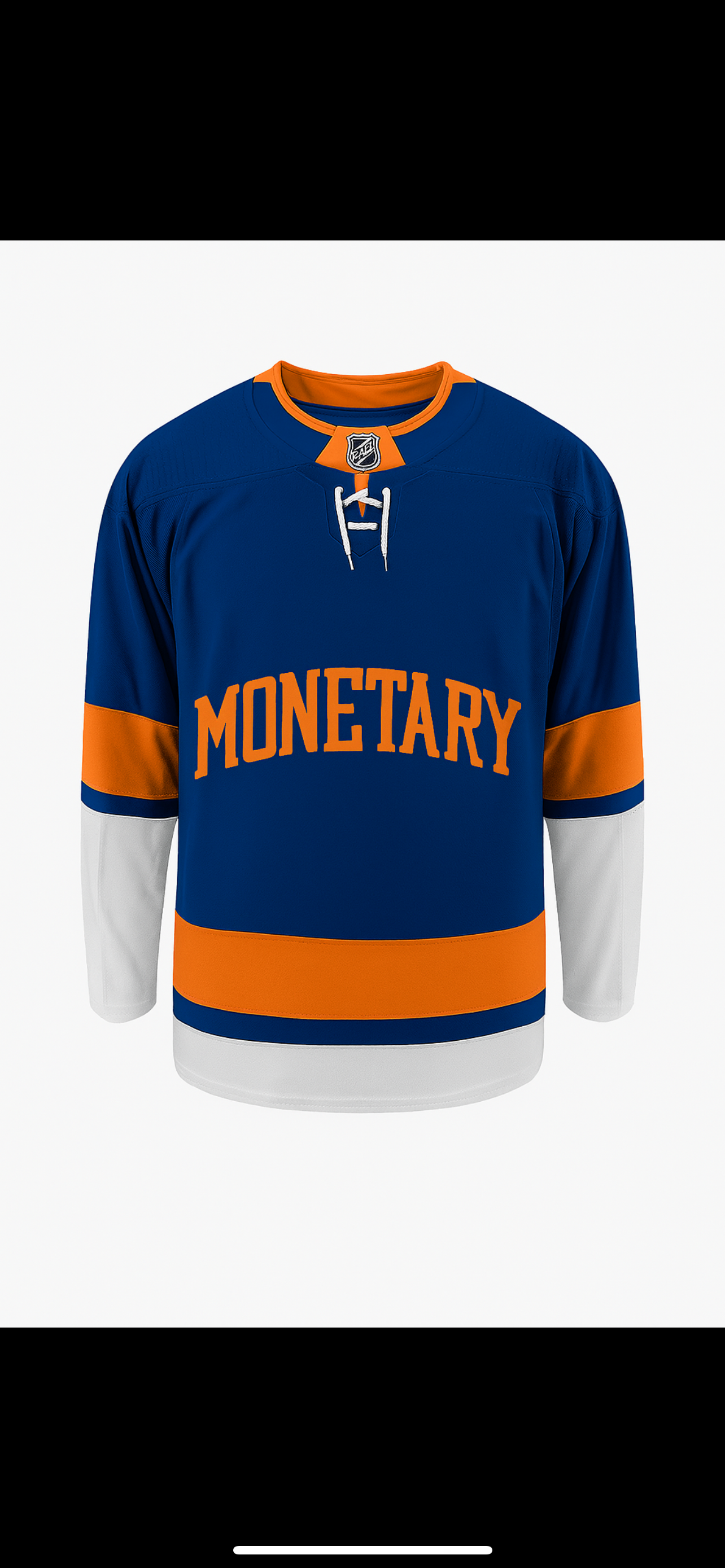 Premium monetary official hockey jersey 