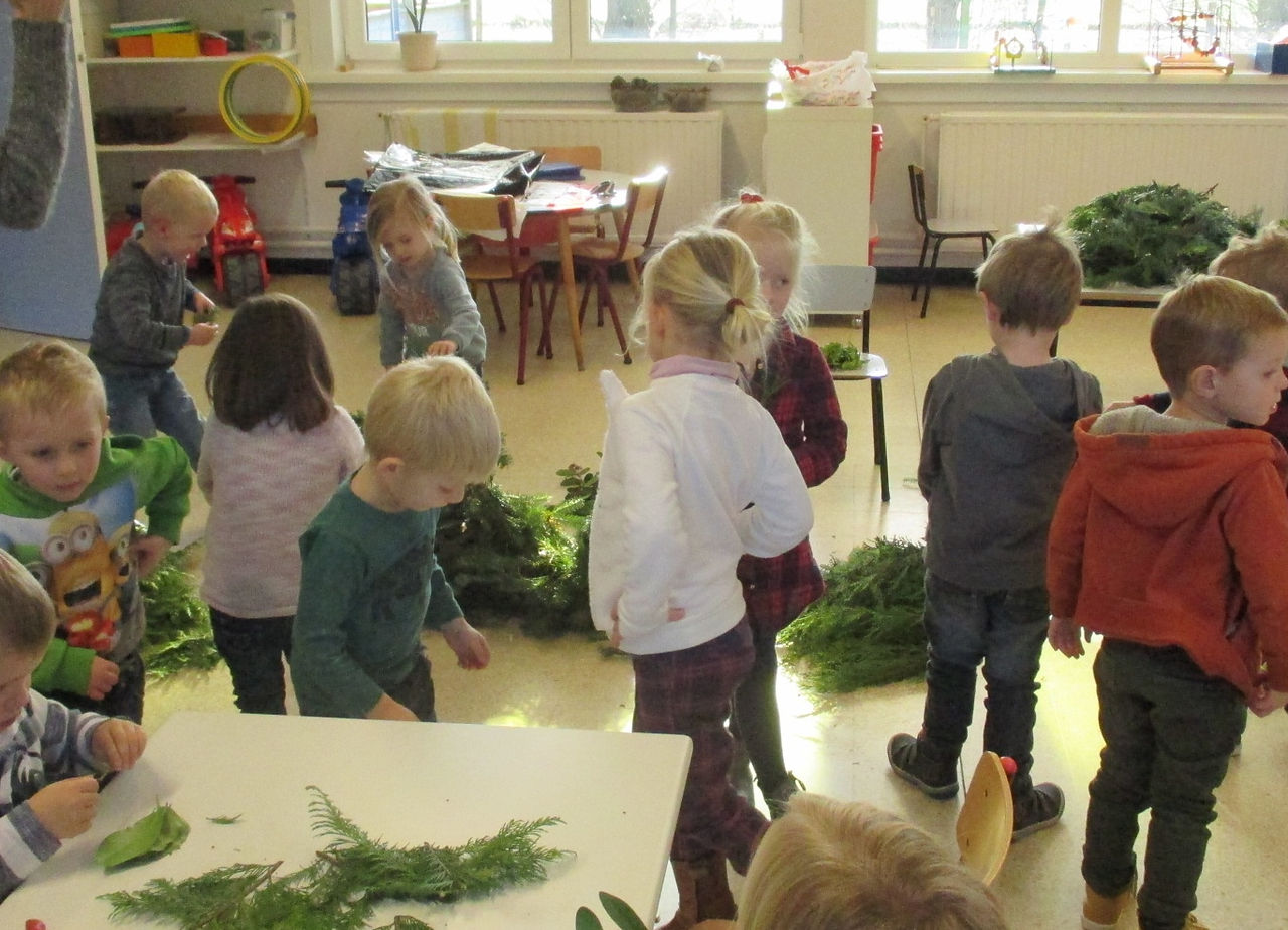kerstkrans maken