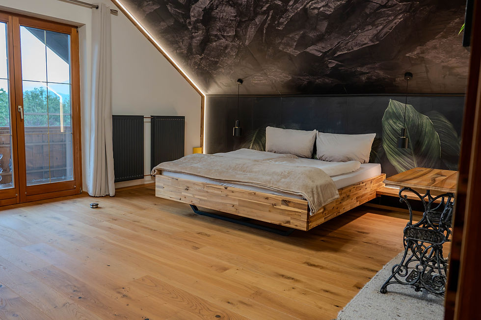 Schlafzimmer 1 - Gemütliches Doppelzimmer im Ferienhaus Haus Fine