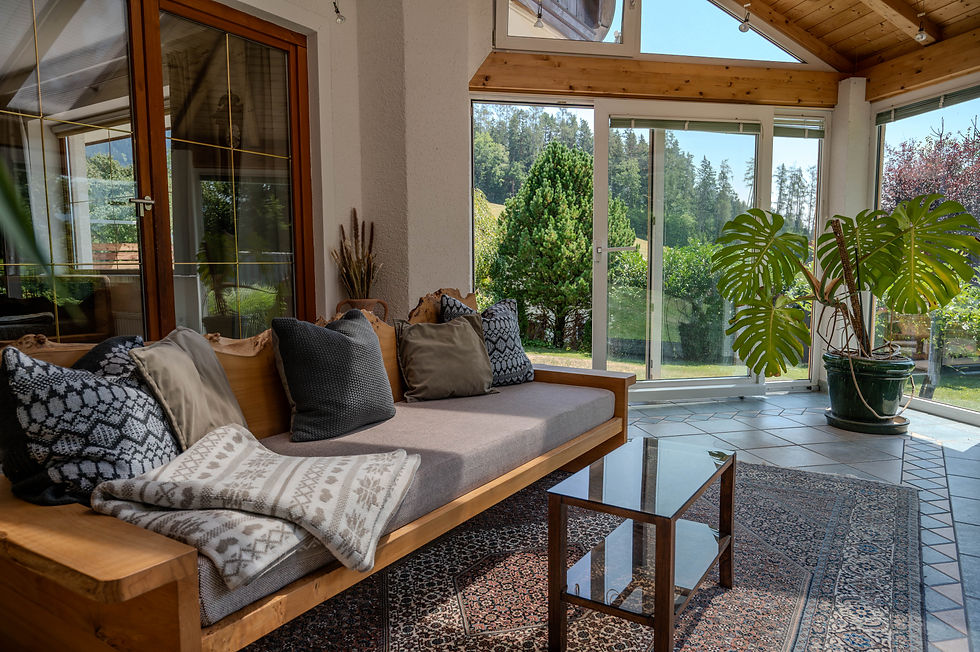 Heller Wintergarten im Ferienhaus Haus Fine